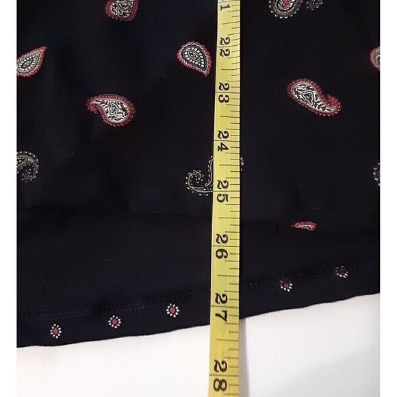 J.Jill Women's Long Sleeve Black Paisley w/Contrasting Fabric Back Size S - Picture 5 of 5